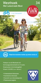 Fietskaart 34 Westhoek met Leiestreek-west (met knooppunten) | Falk