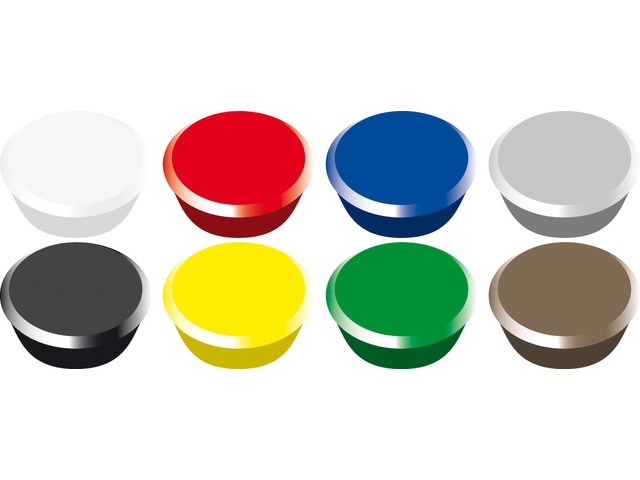 Magneet voor magneetbord 13mm diverse kleuren | | | Zwerver