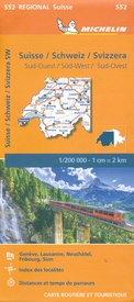 Wegenkaart - landkaart 552 Zuidwest Zwitserland | Michelin