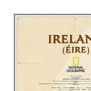 Wandkaart Ierland, antiek, 76 x 92 cm | National Geographic