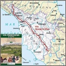 Wandelkaart Via Francigena in Toscana | Global Map