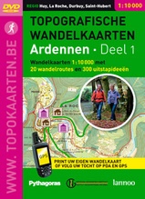 DVD Digitale Kaart - Topografische Wandelkaarten Ardennen deel 1 (Regio Huy - La Roche - Durbuy - Saint-Hubert)| Lannoo