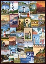 Legpuzzel Lighthouses vintage poster - Vuurtoren | Eurographics