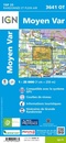 Wandelkaart - Topografische kaart 3641OT Moyen Var | IGN - Institut Géographique National