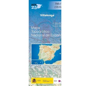 Topografische kaart 795-IV Villalonga | CNIG - Instituto Geográfico Nacional