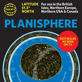 Sterrenkaart - Planisfeer Planisphere (Latitude 51. 5 North) | Philip's Maps
