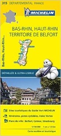 Wegenkaart - landkaart 315 Bas Rhin - Haute Rhin - Belfort | Michelin