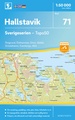 Wandelkaart - Topografische kaart 71 Sverigeserien Hallstavik | Norstedts
