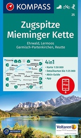Wandelkaart 25 Zugspitze - Mieminger Kette | Kompass