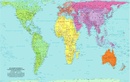 Wereldkaart Map of the world in Peters-Projection 130 x 82 cm - Engels | Huber Verlag Wereldkaart Peters Projection - Peters Projectie 130 x 82 cm | Huber Verlag