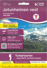 Wandelkaart 2505 Turkart Jotunheimen Vest - West | Nordeca