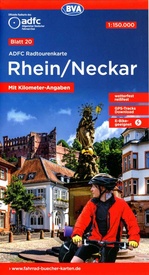 Fietskaart 20 ADFC Radtourenkarte Rhein Neckar | BVA BikeMedia