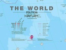 Wereldkaart 64H-E Political, 101 x 59 cm | Maps International Wereldkaart 64P-zvl Politiek, 101 x 59 cm | Maps International