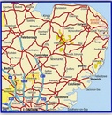 Wegenkaart - landkaart Road Map East Anglia  | A-Z Map Company