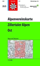 Wandelkaart 35/3 Alpenvereinskarte Zillertaler Alpen Ost | Alpenverein