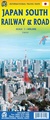 Spoorwegenkaart - Wegenkaart - landkaart Japan Zuid spoorweg en wegenkaart | ITMB