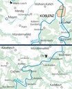 Wandelkaart 21 Outdoorkarte Untermosel Cochem bis Koblenz | Kümmerly & Frey