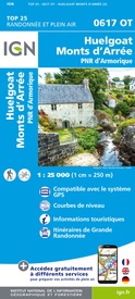 Wandelkaart - Topografische kaart 0617OT Huelgoat, Monts d´Arrée, PNR d´Armorique, Plonevez - du - Faou  | IGN - Institut Géographique National