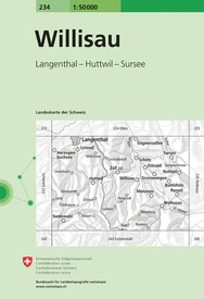 Wandelkaart - Topografische kaart 234 Willisau | Swisstopo