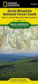 Wandelkaart - Topografische kaart 748 Green Mountain National Forest South - Robert T. Stafford White Rocks NRA - Manchester | National Geographic