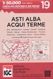 Wandelkaart 19 Asti, Alba, Acqui terme | IGC - Istituto Geografico Centrale
