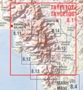 Wandelkaart 8.11 Mani - Vergha - Kambos - Peloponessos | Anavasi