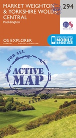 Wandelkaart 294 OS Explorer Map | Active Market Weighton / Yorkshire Wolds Central | Ordnance Survey