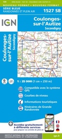 Wandelkaart - Topografische kaart 1527SB Coulonges-sur-l'Autize, Secondigny  | IGN - Institut Géographique National