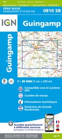 Wandelkaart - Topografische kaart 816 SB - Serie Bleue Guingamp | IGN - Institut Géographique National