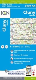Wandelkaart - Topografische kaart 2928SB Cluny Matour | IGN - Institut Géographique National