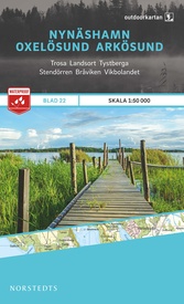 Wandelkaart 22 Outdoorkartan Nynäshamn - Oxelösund - Arkösund | Norstedts