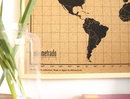 Wereldkaart van kurk World Map Corkboard 70 x 50 cm | Milimetrado