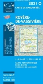 Wandelkaart - Topografische kaart 2231O SB - Serie Bleue Royère-de-Vassivière | IGN - Institut Géographique National