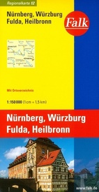 Wegenkaart - landkaart 12 Nürnberg - Würzburg - Fulda - Heilbronn | Falk