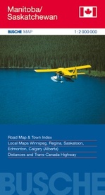 Wegenkaart - landkaart Manitoba - Saskatchewan | Busche Map
