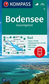 Wandelkaart 1C Bodensee Gesamtgebiet | Kompass