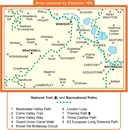 160 Wandelkaart - topografische kaart Explorer Windsor, Weybridge & Bracknell | Ordnance survey