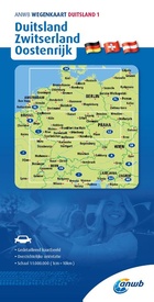 Wegenkaart - landkaart 1 Duitsland - Zwitserland - Oostenrijk | ANWB Media