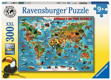 Kinderpuzzel Animals of the world 300 XXL (Dieren van de Wereld) | Ravensburger