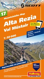 Mountainbikekaart 17 Alta Rezia / Val Müstair MTB kaart | Hallwag