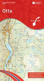 Wandelkaart - Topografische kaart 10065 Norge Serien Otta | Nordeca