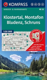 Wandelkaart 32 Bludenz - Schruns - Klostertal | Kompass