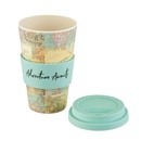 Kadotip Vintage Map Bamboe Koffie Mok | Sass & Belle