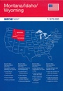 Wegenkaart - landkaart Montana - Idaho - Wyoming | Busche Map