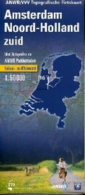 Fietskaart - Wandelkaart 16 Noord Holland zuid en Amsterdam (Topografisch)  | ANWB