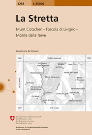Wandelkaart - Topografische kaart 1258 La Stretta | Swisstopo