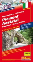 Motorkaart Piemont - Aosta - Piemonte