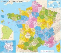 Frankrijk Departementen 115 x 100 cm