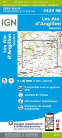 Wandelkaart - Topografische kaart 2423SB Les Aix-d'Angillon - Sancerre | IGN - Institut Géographique National