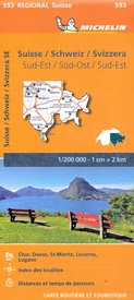 Wegenkaart - landkaart 553 Zuidoost Zwitserland | Michelin